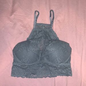 PINK Victoria’s Secret High Neck Lace Push Up Bra
